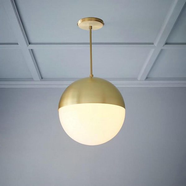 Glass Globe Shaped LED Nordic Pendant Light Chandeliers Hanging Lamp - Image 5