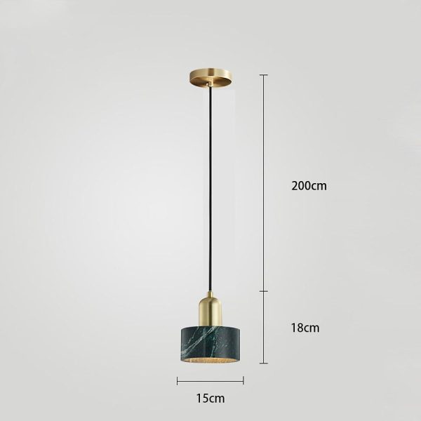 Cylindrical Electroplated Metal Resin LED Modern Pendant Lighting - Image 5