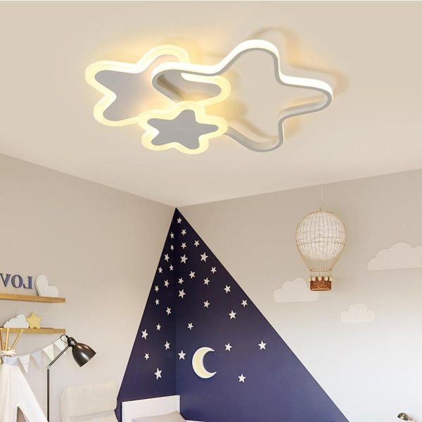 Triple Star Flush Mount Light LED Ceiling Light for Baby Kids Lighting - Image 14