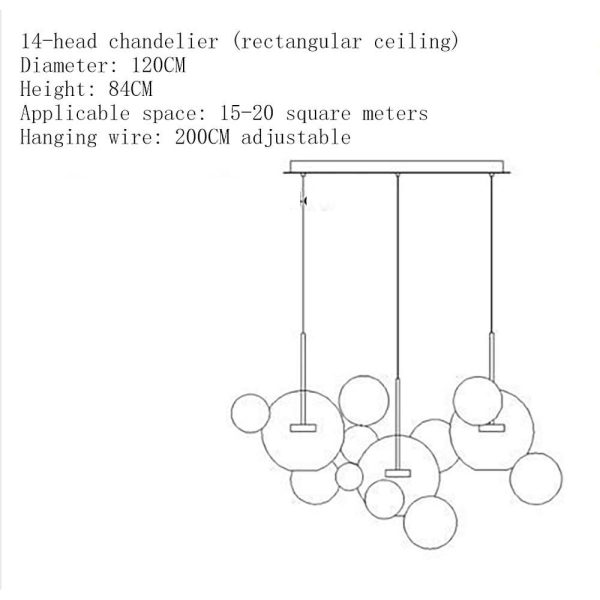 Globe Bubble Glass Pendant Light Modern Pendant Lighting - Image 15