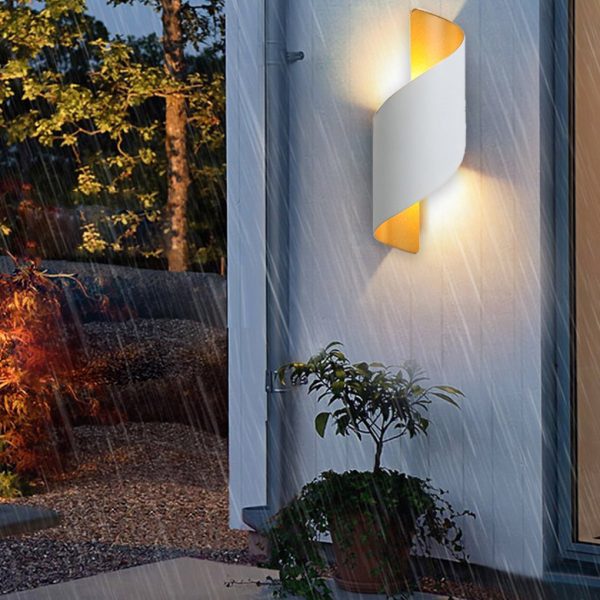 Unique Spiral Design LED Waterproof Two-way Luminous Wall Light for Aisle Balcony - Image 3