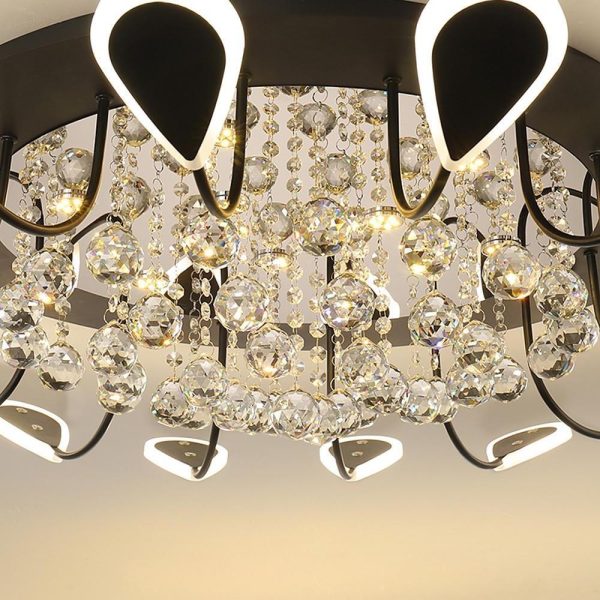 Creative Flower Shaped Dimmable LED Crystal Modern Ceiling Lights - Image 15