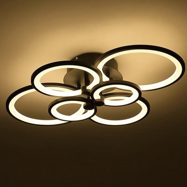 Multi Circles Dimmable LED Modern Ceiling Lights Flush Mount Lighting - Image 18