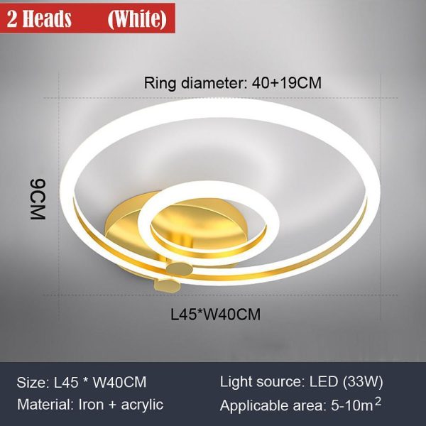 Circular Ring Dimmable LED Modern Flush Mount Lighting Ceiling Lights - Image 9
