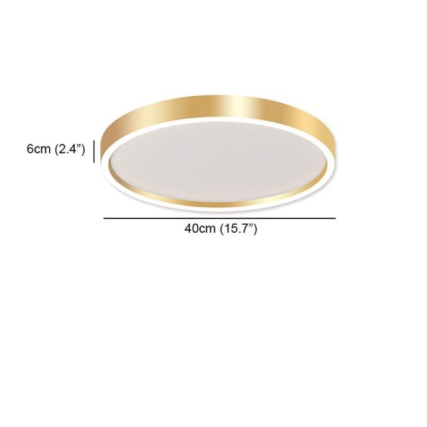 Circular Minimalist Metal Flush Mount Light Fixtures LED Living Room Ceiling Lights - Image 10