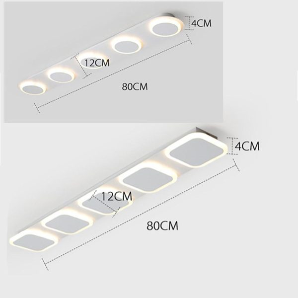 Round Square LED Modern Flush Mount Lighting Ceiling Lights Fixture - Image 13