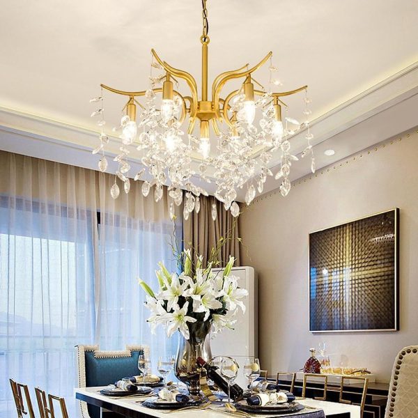 Antique Crystal 7-light LED Artistic Chandeliers Kitchen Island Lighting - Image 2