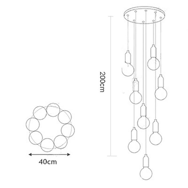 Acrylic Bubble Globe LED Modern Pendant Light Hanging Lamp Island Lights - Image 13