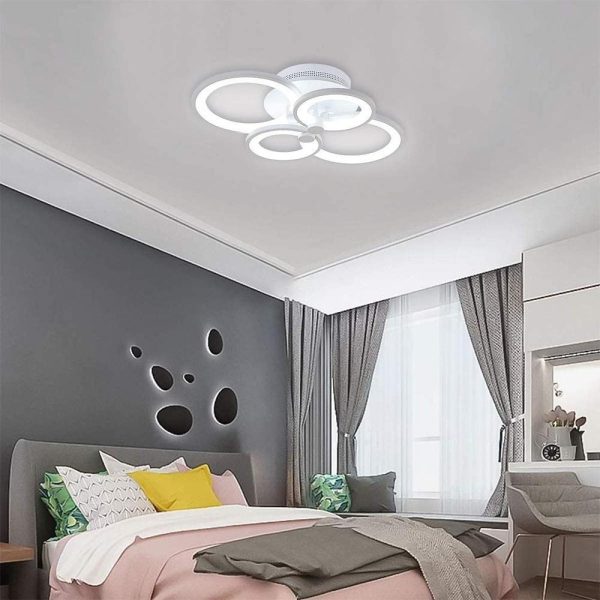 Elegant Semi Flush Mount Ceiling Lights with Unique Overlapping Rings - Image 8