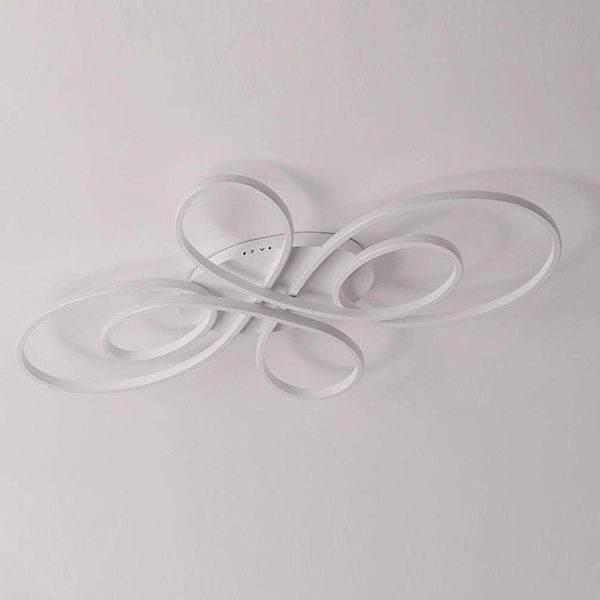 Artistic Curved Dimmable LED Modern Ceiling Lights Chandelier Flush Mount Lighting - Image 7