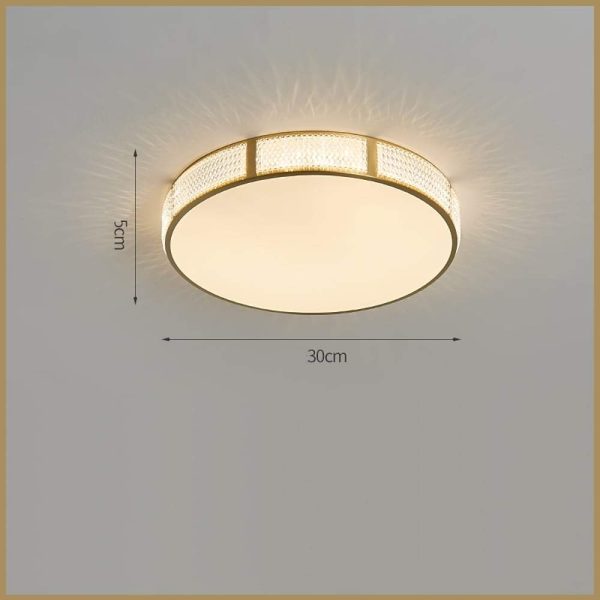 Circular Copper Acrylic LED Nordic Ceiling Lights Flush Mount Lighting - Image 7