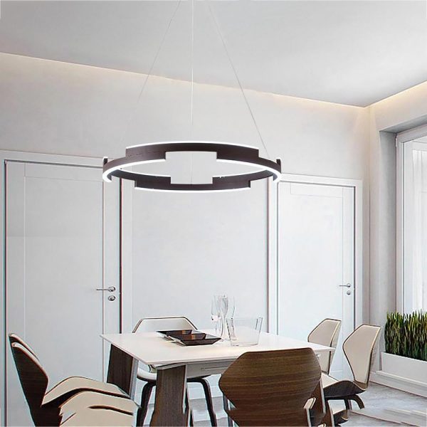 Modern Geometrical Circle Chandelier Pendant Light for Bedroom - Image 3