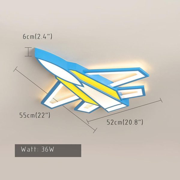 Cartoon Airplane LED Modern Ceiling Lights Flush Mount Lighting Ceiling Lamp - Image 5