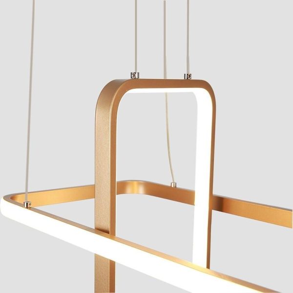 Rectangular LED Modern Chandeliers Pendant Light Hanging Ceiling Lights - Image 9