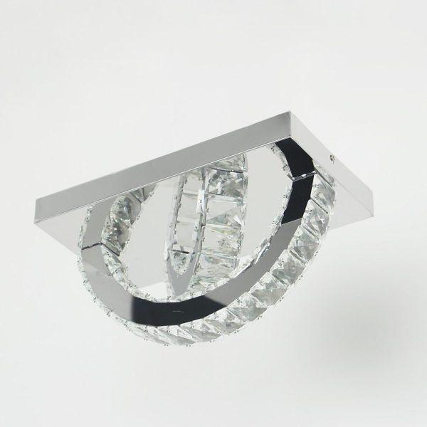 Circular Electroplated Metal Crystal Modern LED Ceiling Lights - Image 7