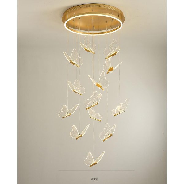 Butterfly Shapes Design Pendant Lighting Acrylic Metal Island LED Living Room Ceiling Lights - Image 15