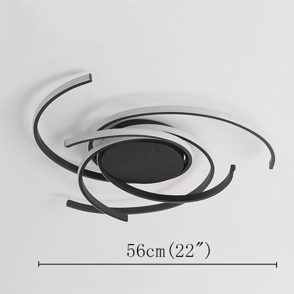 22'' Scattered Semicircle Painted Artistic Aluminum Silica Gel Flush Mount Lights Bedroom Ceiling Lights - Image 9