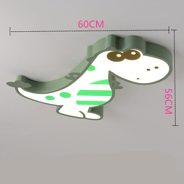 Cartoon Dinosaur Design LED Dimmable Nordic Flush Mount Ceiling Lights - Image 6