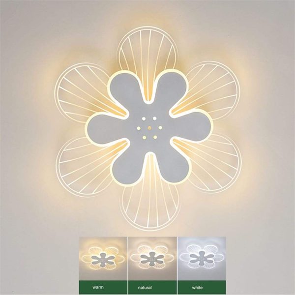 Flowers Shapes LED White Modern Ceiling Lights Flush Mount Lighting - Image 6