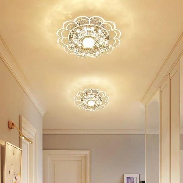 Flower Effect Entryway Lighting Crystal Metal LED Flush Mount Ceiling Light for Baby Kids - Image 7