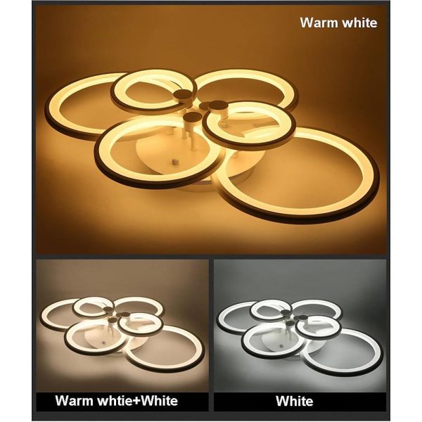 Elegant Semi Flush Mount Ceiling Lights with Unique Overlapping Rings - Image 6