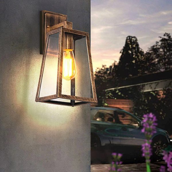 Vintage Industrial Style Glass Sconce Waterproof Outdoor Wall Lights Wall Lamp - Image 5