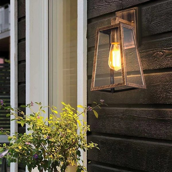 Vintage Industrial Style Glass Sconce Waterproof Outdoor Wall Lights Wall Lamp - Image 3