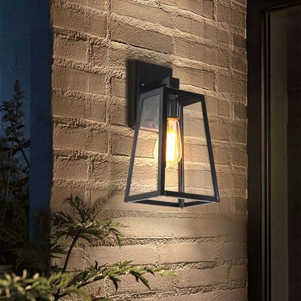 Vintage Industrial Style Glass Sconce Waterproof Outdoor Wall Lights Wall Lamp - Image 2
