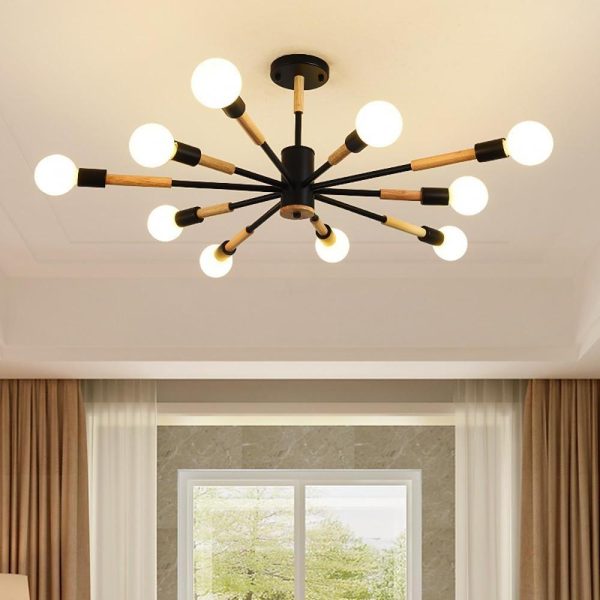 10-Light LED Nordic Style Flush Mount Lighting Ceiling Lights Chandelier - Image 5