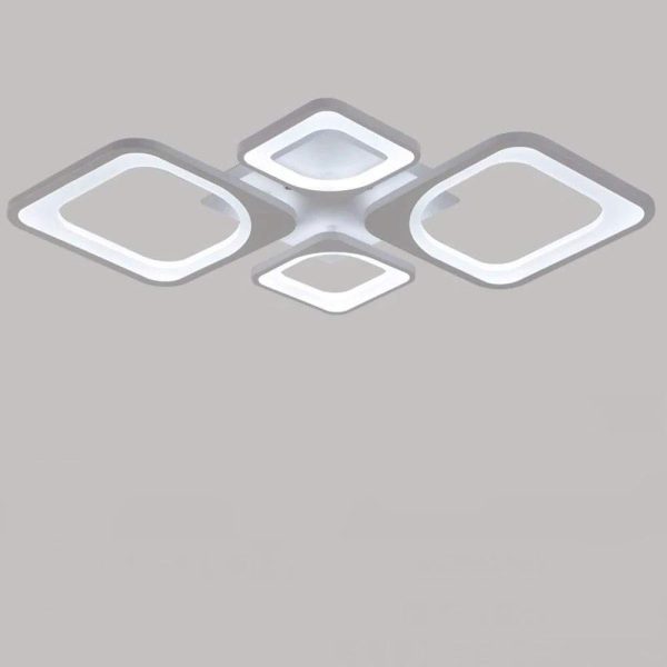 Rectangular Metal LED White Modern Ceiling Lights Flush Mount Lighting - Image 3