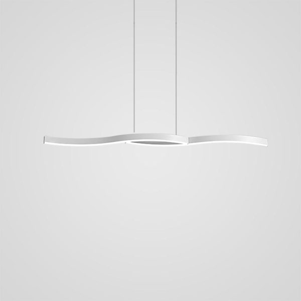 Dual Wave Gazebo Chandelier Metal PVC Island Dining Chandelier with 2 Lights - Image 5