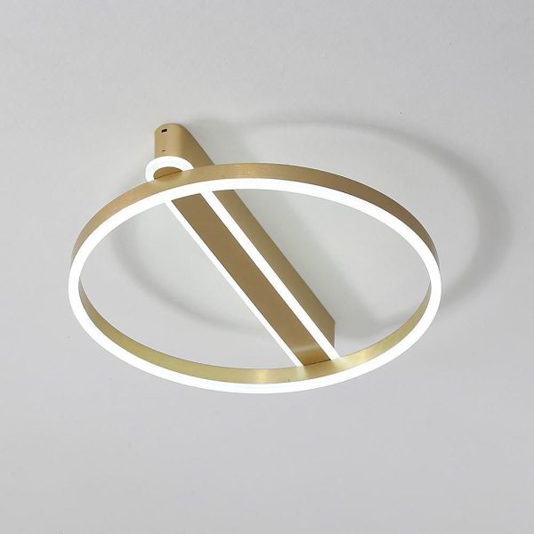 Circle Linear Dimmable LED Modern Ceiling Lights Flush Mount Lighting - Image 7