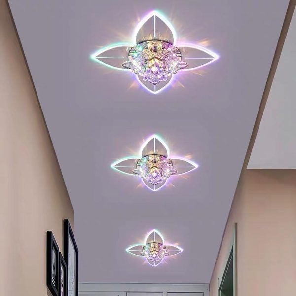 4 Pointed Classic Star LED Multi Color Crystal Modern Ceiling Lights - Image 5