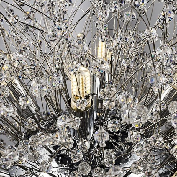 Round Design Crystal Metal LED Antique Chandeliers Kitchen Pendant Lighting - Image 8