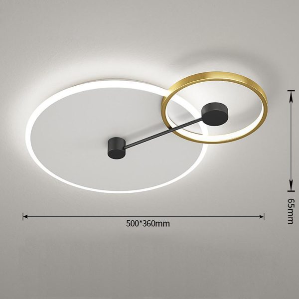 Geometrical Circles Dimmable LED Modern Flush Mount Ceiling Lights Pendant - Image 6