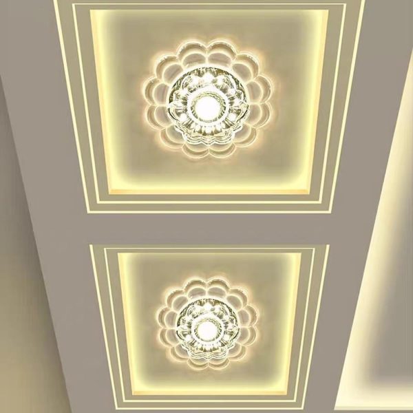 Flower Effect Entryway Lighting Crystal Metal LED Flush Mount Ceiling Light for Baby Kids - Image 4