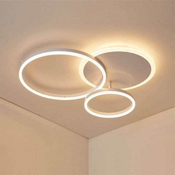 3-Layers LED Modern Circle Flush Mount Light - 3-Color Dimmable, 26"x20" - Image 9
