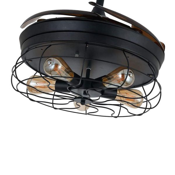 3 Bladed Farmhouse Retractable Ceiling Fan with Light - Image 11