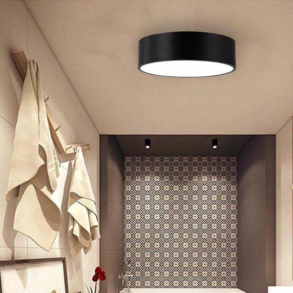 Thick Cylindrical LED Black Modern Ceiling Lights Flush Mount Light - Image 4
