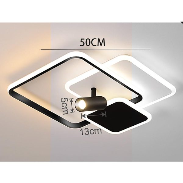 3 Square Metal LED Flush Mount Ceiling Light for Bedroom - Image 6