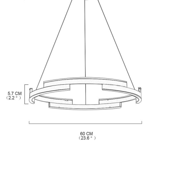 Modern Geometrical Circle Chandelier Pendant Light for Bedroom - Image 14