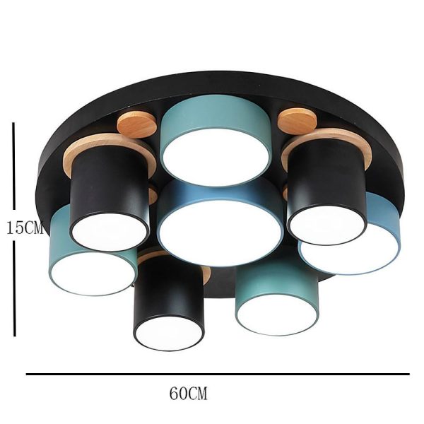 Rounded Cylindrical LED Modern Ceiling Lights Flush Mount Lighting - Image 9