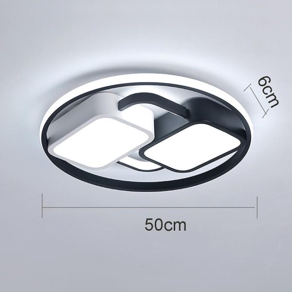 Circles Rectangles Dimmable LED Modern Ceiling Light Flush Mount Lighting - Image 11