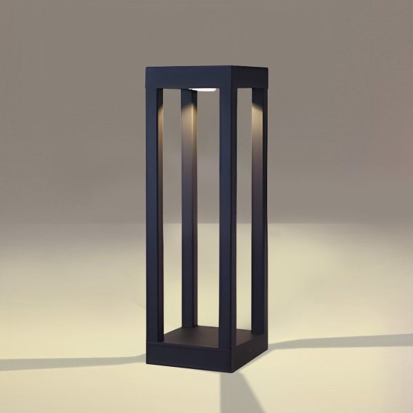Black Aluminum Garden Bollard LED 7W 4-Beam Lighting - Image 8