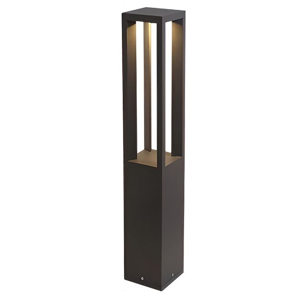 Black Aluminum Garden Bollard LED 7W 4-Beam Lighting - Image 15