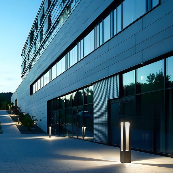 Black Aluminum Garden Bollard LED 7W 4-Beam Lighting - Image 6