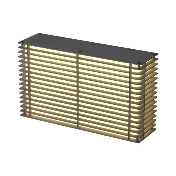 Waterproof Square Grids Stainless Steel Black Modern Solar Wall Lights - Image 7