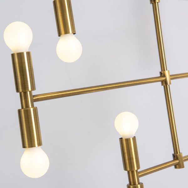 12 Lights LED Electroplated Metal Adjustable Modern Pendant Lights - Image 10