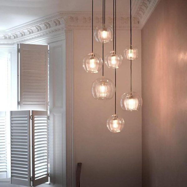Unique Glass Globe LED Modern Pendant Light Hanging Lamp Island Lights - Image 2