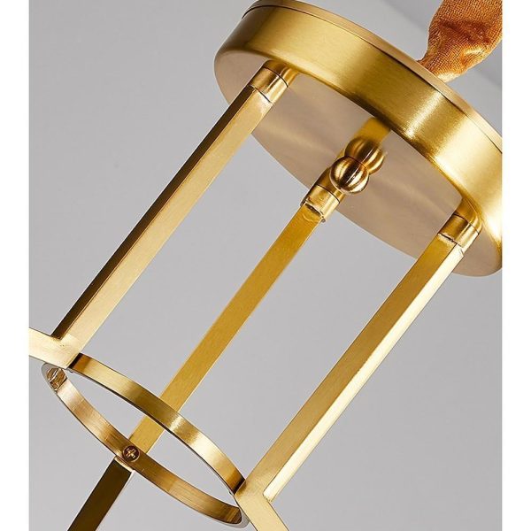 Round Crystal Copper LED Nordic Chandeliers Island Lights Pendant Light - Image 9